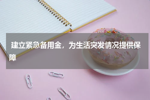  建立紧急备用金，为生活突发情况提供保障