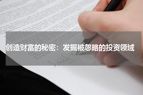  创造财富的秘密：发掘被忽略的投资领域