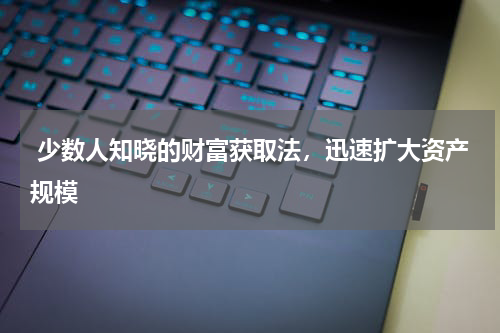  少数人知晓的财富获取法，迅速扩大资产规模