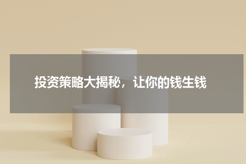  投资策略大揭秘，让你的钱生钱