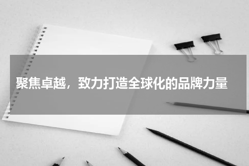  聚焦卓越，致力打造全球化的品牌力量