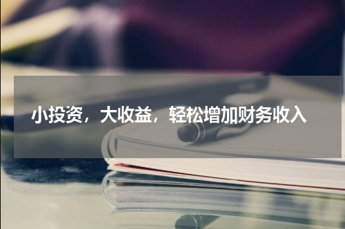  小投资，大收益，轻松增加财务收入