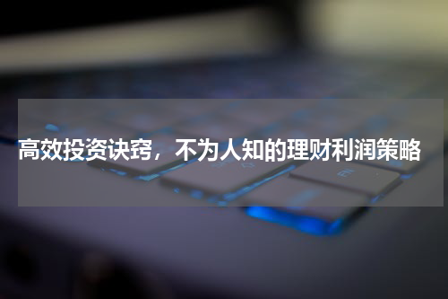  高效投资诀窍，不为人知的理财利润策略