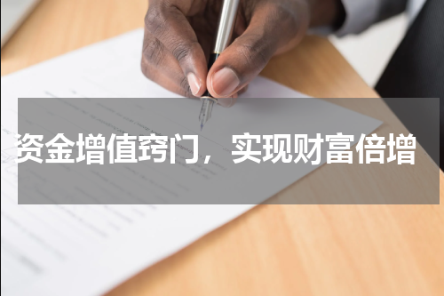  资金增值窍门，实现财富倍增