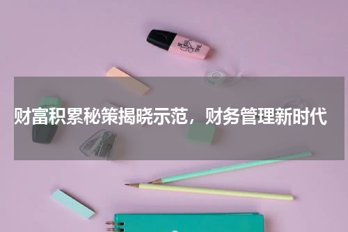  财富积累秘策揭晓示范，财务管理新时代