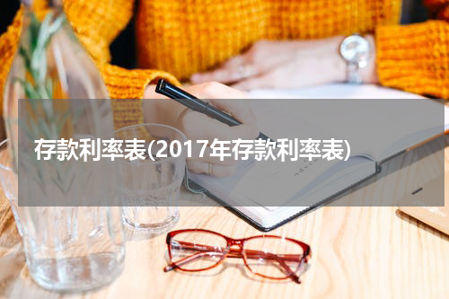 存款利率表(2017年存款利率表)