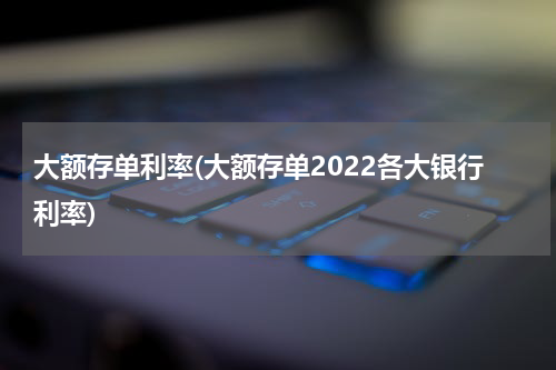 大额存单利率(大额存单2022各大银行利率)