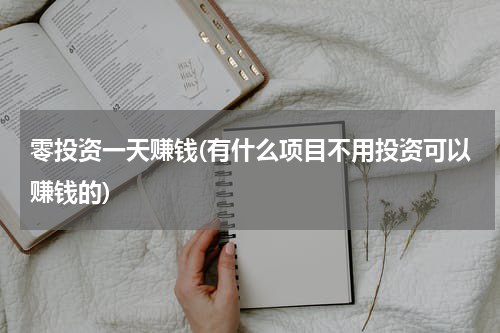 零投资一天赚钱(有什么项目不用投资可以赚钱的)
