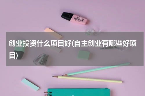 创业投资什么项目好(自主创业有哪些好项目)