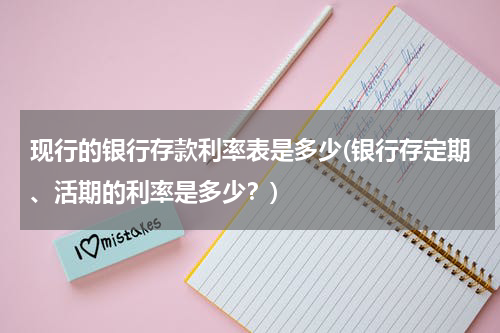 现行的银行存款利率表是多少(银行存定期、活期的利率是多少？)